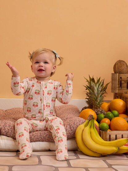 Sweet Strawberry Ruffle Back Footie - ALTAR'D STATE KIDS