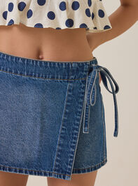 Dixie Side Tie Denim Skort Detail 2 - AS Kids