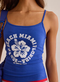 Miami Hibiscus Graphic Tank Detail 2 - AS Kids