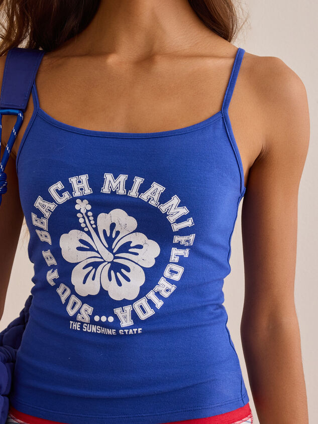 Miami Hibiscus Graphic Tank Detail 2 - AS Kids
