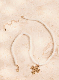 Beaded Cross Necklace Detail 3 - ALTAR'D STATE KIDS