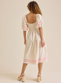 Ella Velvet Trim Floral Mama Dress Detail 5 - ALTAR'D STATE KIDS