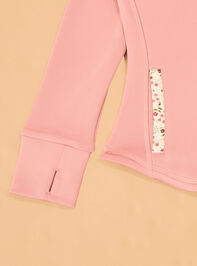 Abby Floral Trim Full Zip Jacket Detail 3 - AS Kids