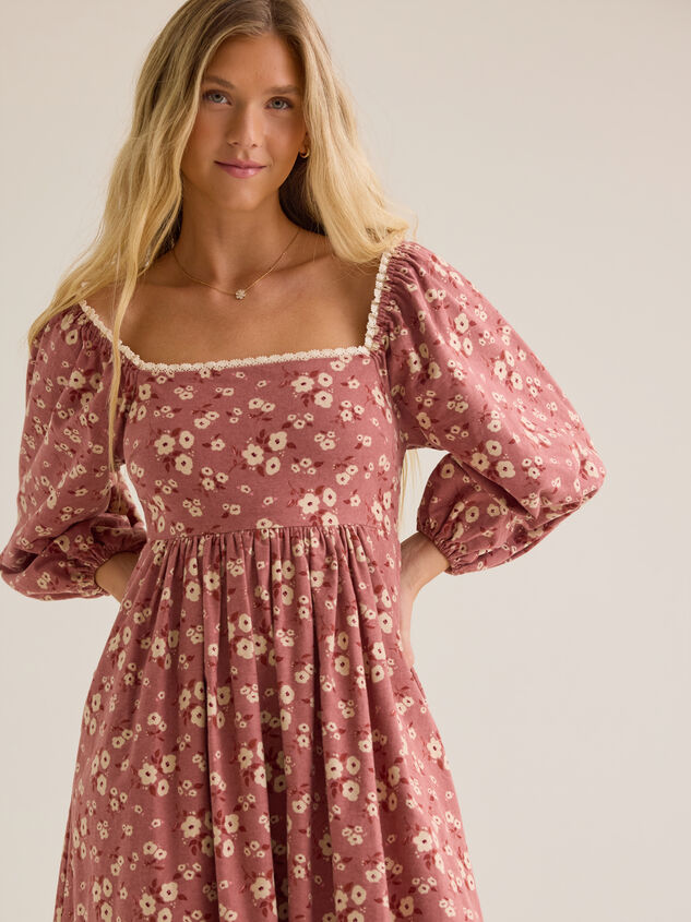 Beth Floral Midi Dress Detail 2 - AS Kids