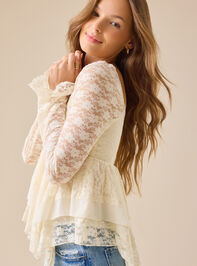 Lillian Lace Babydoll Top Detail 5 - ALTAR'D STATE KIDS