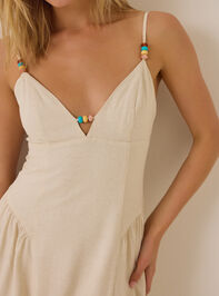 Sirena Beaded Linen Dress Detail 2 - AS Kids