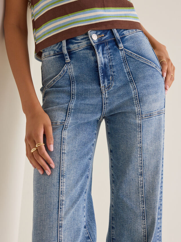 Ciara Front Seam Straight Leg Jeans Detail 2 - AS Kids