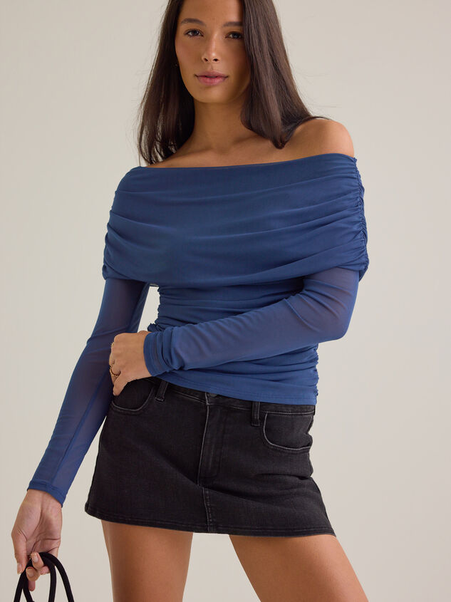 Sally Off Shoulder Mesh Top - AS Kids
