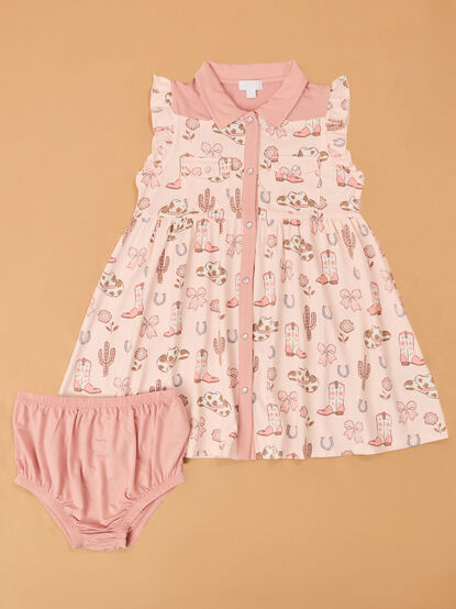 Boots and Bows Dress - AS Kids