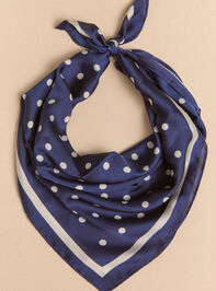 Midnight Dot Satin Scarf Detail 2 - AS Kids