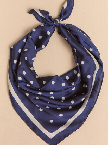 Midnight Dot Satin Scarf - AS Kids