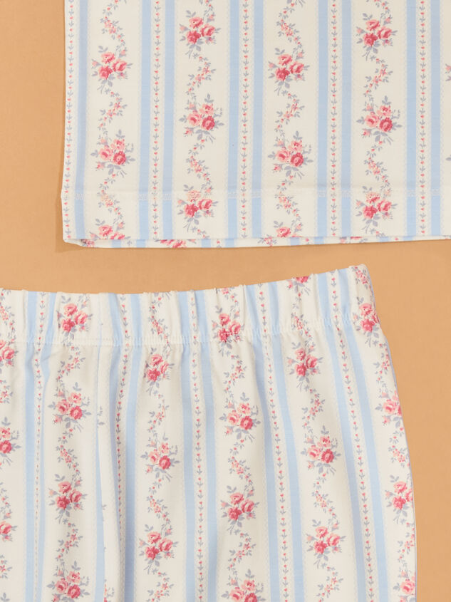 Anna Floral Striped Lounge Set Detail 2 - AS Kids