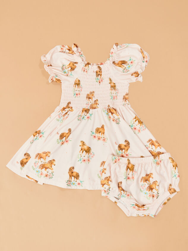Penelope Pink Pony Smocked Twirl Dress - ALTAR'D STATE KIDS