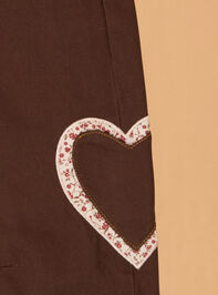 Reagan Heart Denim Overalls Detail 4 - AS Kids