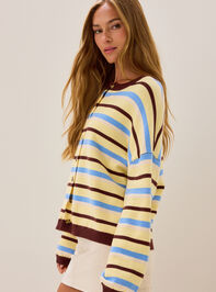 Sarai Stripe Button Up Cardigan Detail 3 - AS Kids