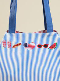 Americana Tie Up Tote Bag Detail 2 - AS Kids