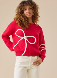 Braided Bow Mama Sweater Detail 4 - AS Kids