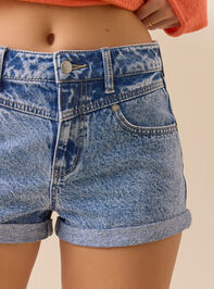 Jessi Roll Cuff Denim Short Detail 2 - ALTAR'D STATE KIDS
