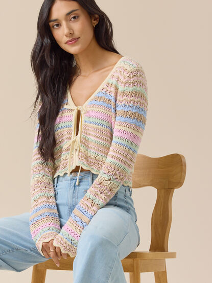 Byrdie Striped Crochet Top - ALTAR'D STATE KIDS