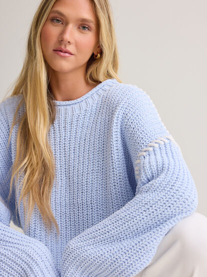 Violetta Whipstitch Pullover Sweater - AS Kids