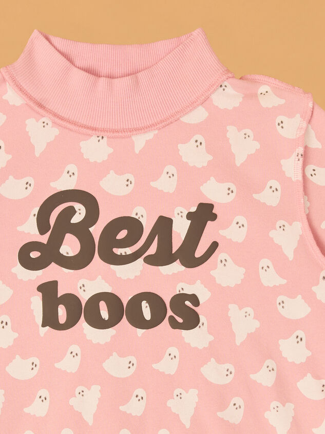 Best Boos Mock Neck Toddler Sweatshirt Detail 3 - AS Kids