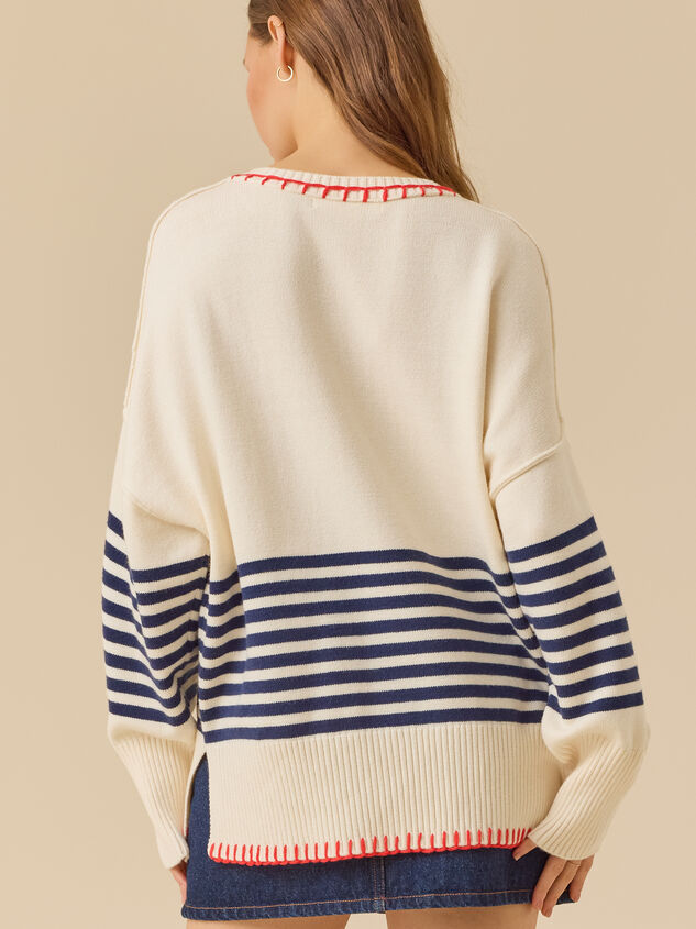 Briar Stripe Whipstitch Sweater Detail 4 - ALTAR'D STATE KIDS