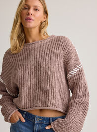 Violetta Whipstitch Pullover Sweater Detail 4 - AS Kids