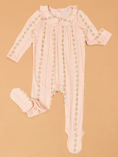 Antoinette Striped Peter Pan Footie - AS Kids