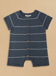 Chandler Striped Knit Shortall by Rylee + Cru - AS Kids