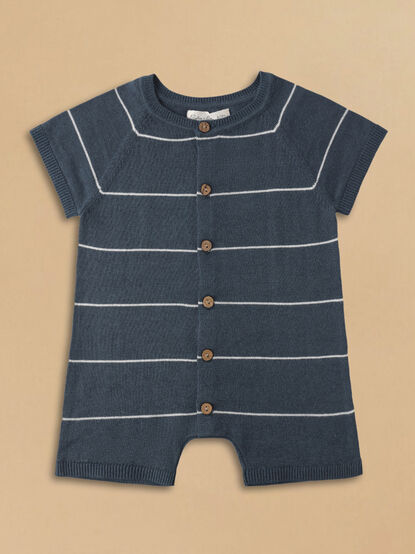 Chandler Striped Knit Shortall by Rylee + Cru - AS Kids