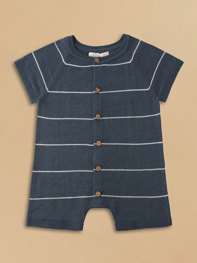 Chandler Striped Knit Shortall by Rylee + Cru - AS Kids