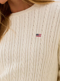 Sami American Flag Cable Knit Sweater Detail 3 - AS Kids
