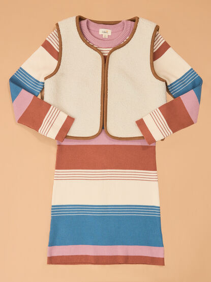 Susannah Striped Dress and Vest Set - AS Kids