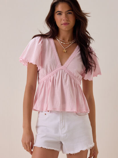 Nia Crochet Babydoll Tee - AS Kids