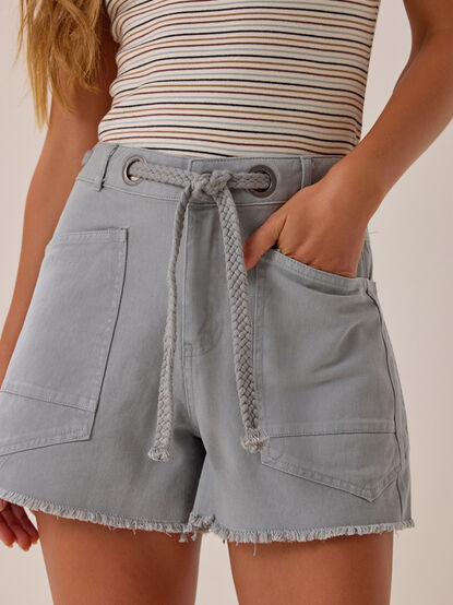 Korie Tie Waist Denim Shorts - AS Kids