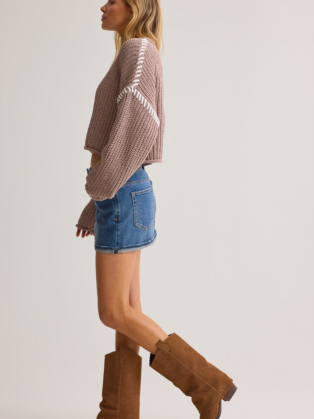 Violetta Whipstitch Pullover Sweater Detail 3 - AS Kids