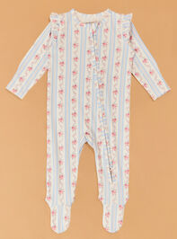 Anna Floral Striped Footie - AS Kids