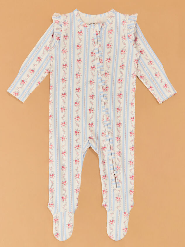 Anna Floral Striped Footie - AS Kids