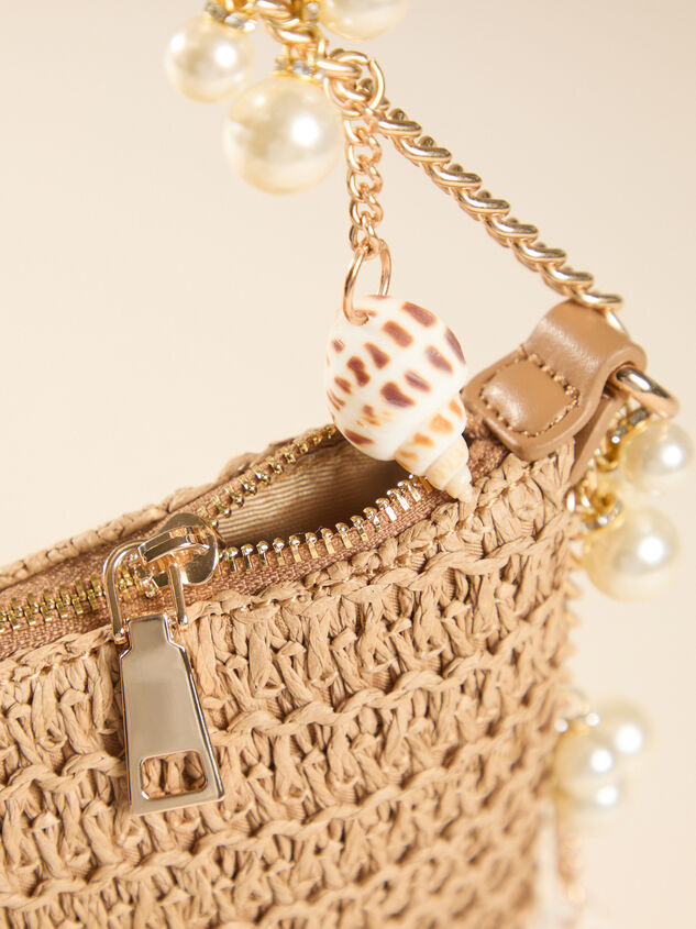 Pearl Chain Raffia Shoulder Bag Detail 4 - ALTAR'D STATE KIDS