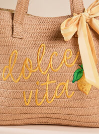 Dolce Vita Straw Tote Detail 5 - ALTAR'D STATE KIDS