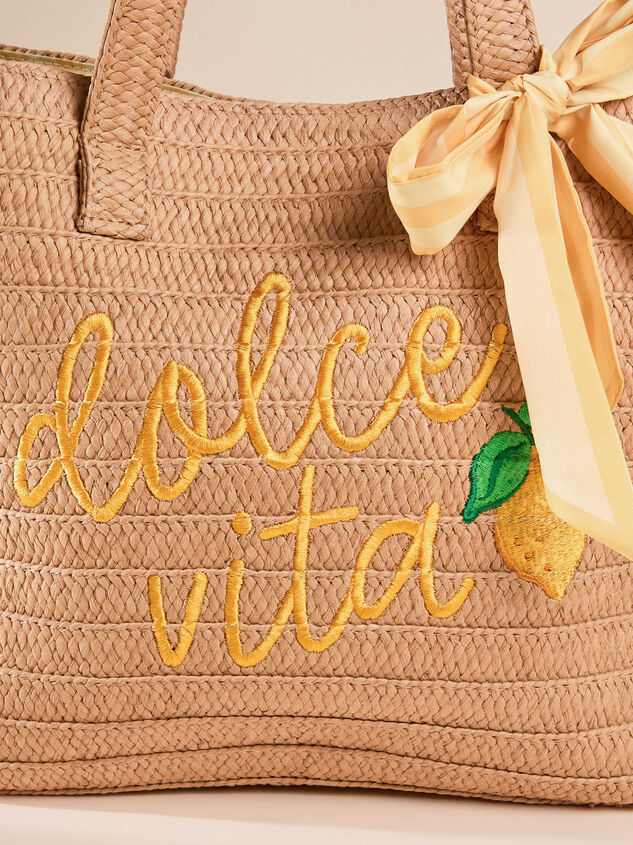 Dolce Vita Straw Tote Detail 5 - ALTAR'D STATE KIDS