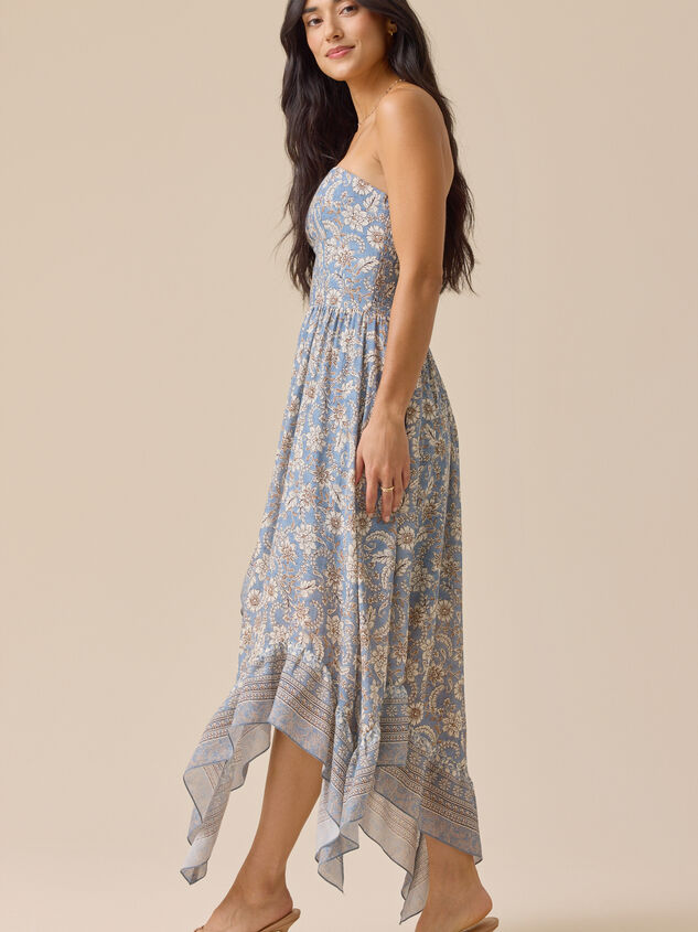 Cleo Strapless Floral Midi Dress Detail 2 - ALTAR'D STATE KIDS