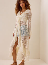 Carys Lace Chiffon Ruffle Kimono Detail 6 - AS Kids