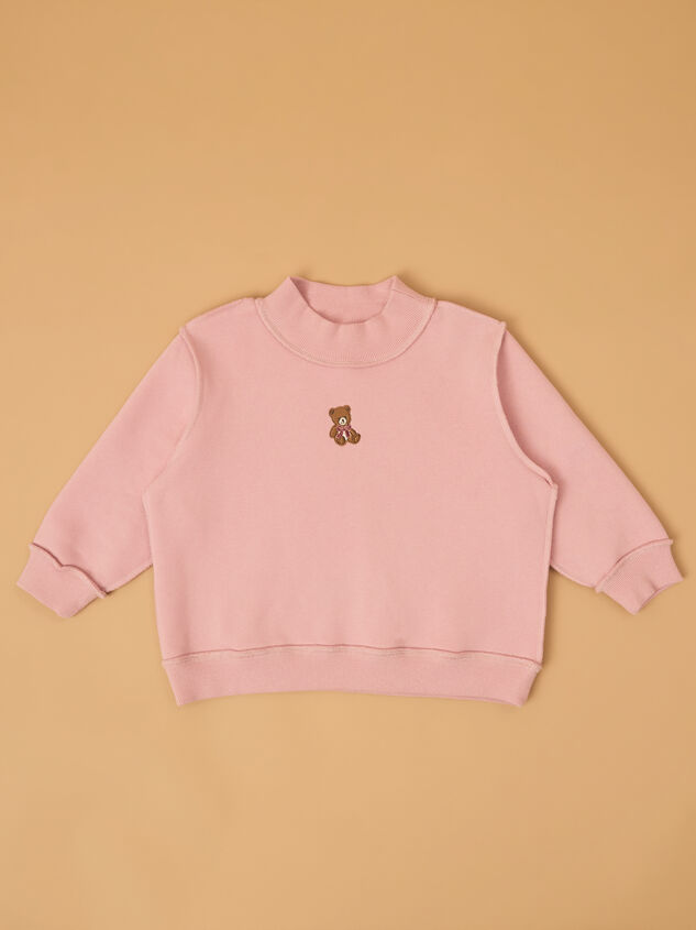 Teddy Love Mockneck Sweatshirt Detail 4 - AS Kids
