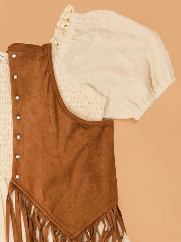 Willa Fringe Dress and Vest Toddler Set Detail 2 - AS Kids