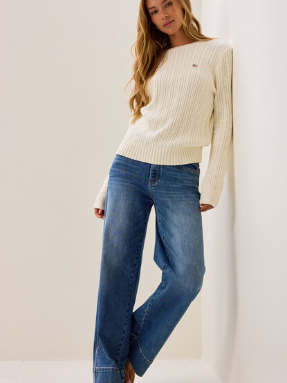 Sami American Flag Cable Knit Sweater - AS Kids