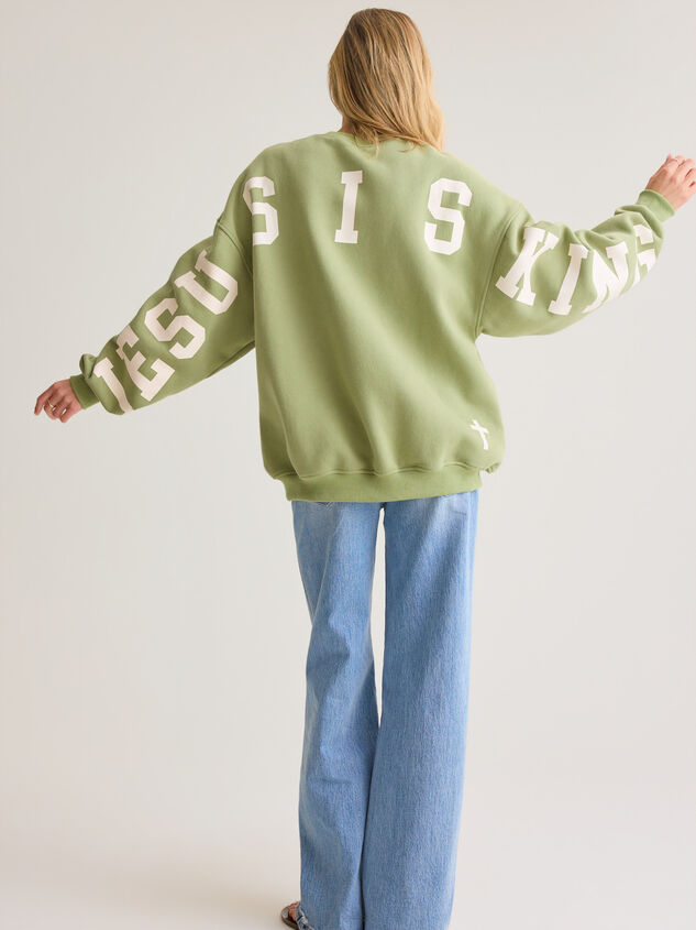 Jesus Is King Pullover Detail 8 - AS Kids