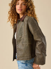 Everleigh Leather Barn Jacket Detail 4 - ALTAR'D STATE KIDS