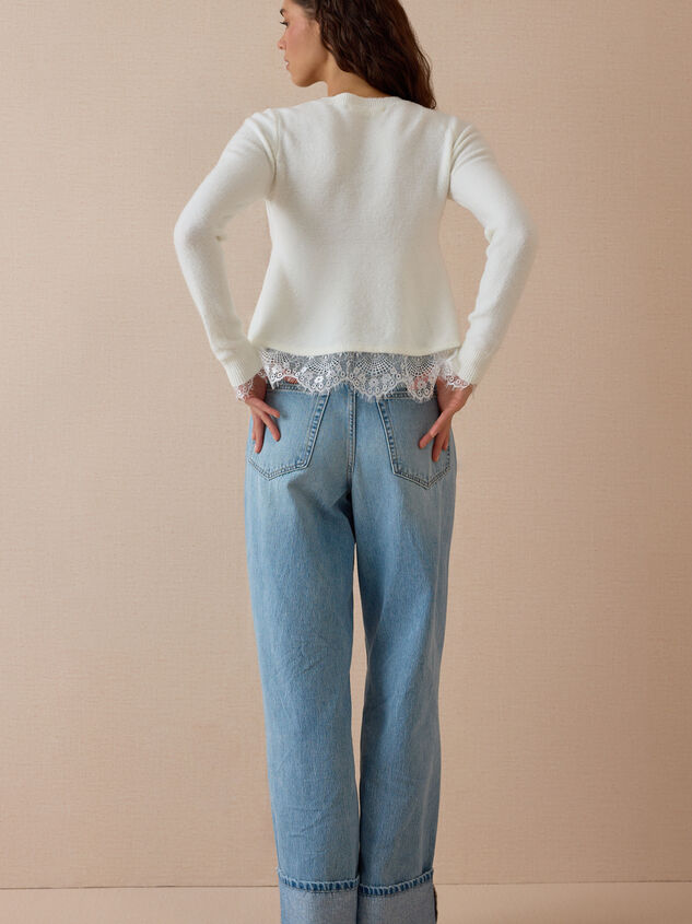 Wrenley Lace Trim Sweater Detail 7 - AS Kids