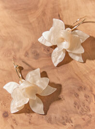 Open Hoop Flower Earrings Detail 2 - AS Kids